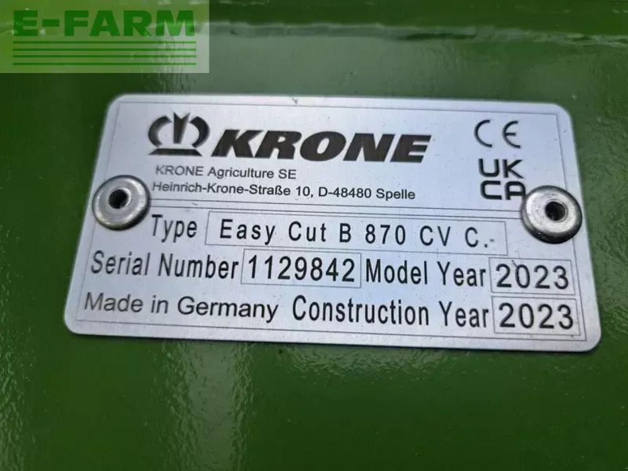 Krone easy cut b 870 cv collect - Косилка: фото 5 Krone easy cut b 870 cv collect - Косилка: фото 5
