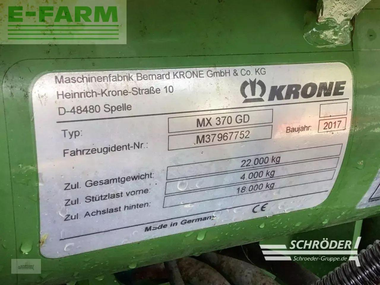 Самозагружающийся прицеп Krone mx 370 gd: фото 12