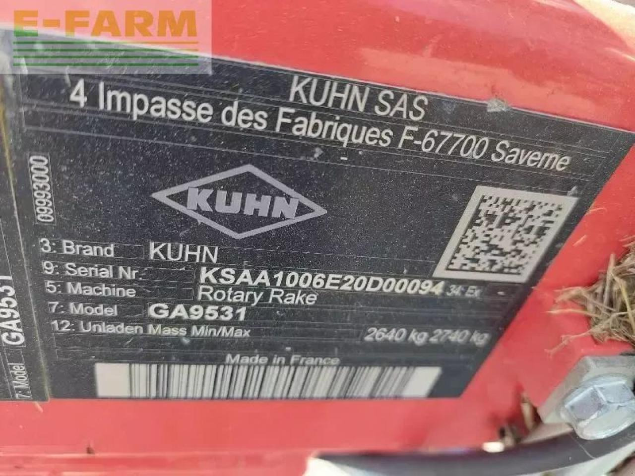 Kuhn ga9531 - Сеноворошилка: фото 1 Kuhn ga9531 - Сеноворошилка: фото 1