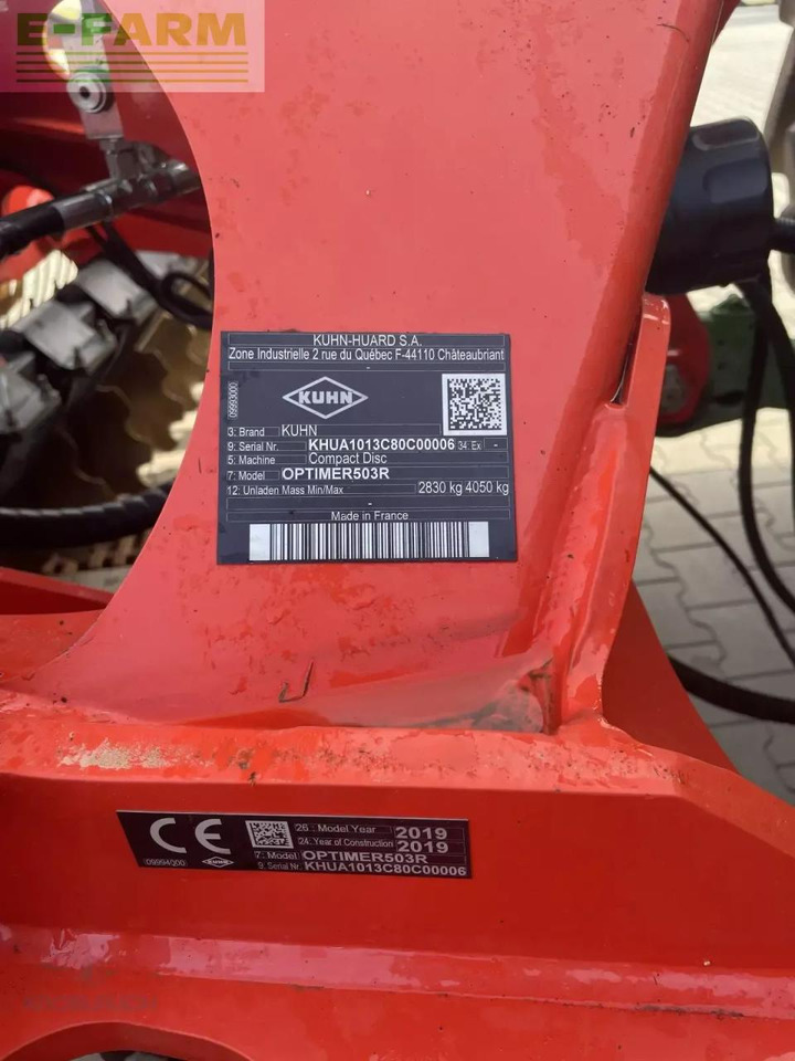 Kuhn optimer + 503r - Дисковая борона: фото 5 Kuhn optimer + 503r - Дисковая борона: фото 5