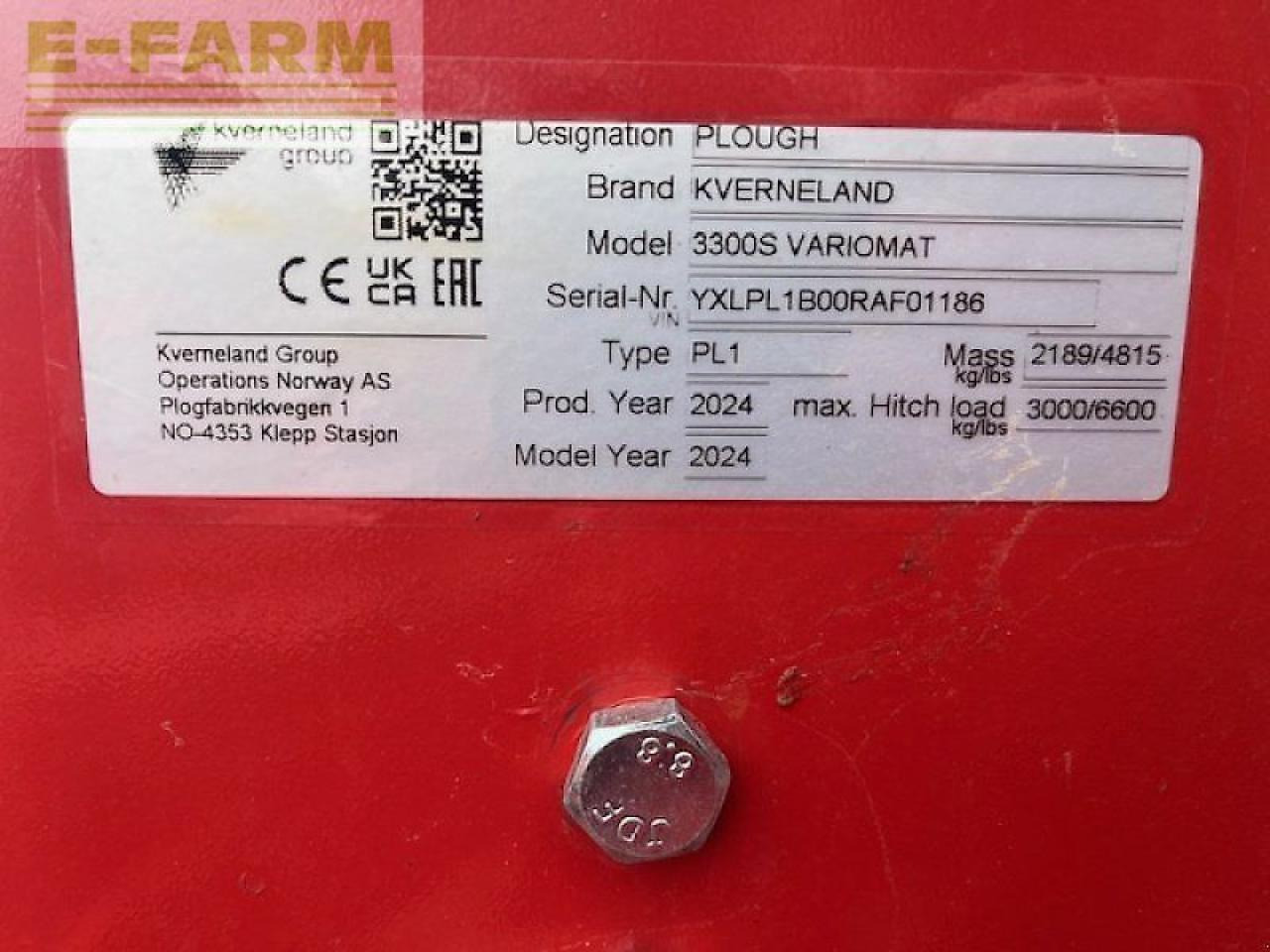 Kverneland 3300 s variomat - Плуг: фото 3 Kverneland 3300 s variomat - Плуг: фото 3