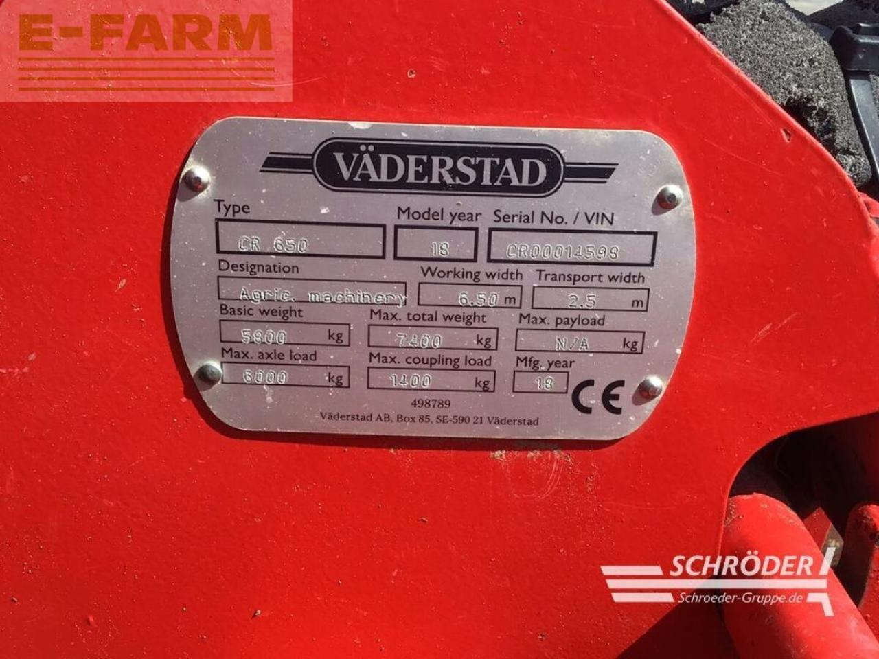 Väderstad carrier 650 classic / cross cutter - Дисковая борона: фото 5 Väderstad carrier 650 classic / cross cutter - Дисковая борона: фото 5