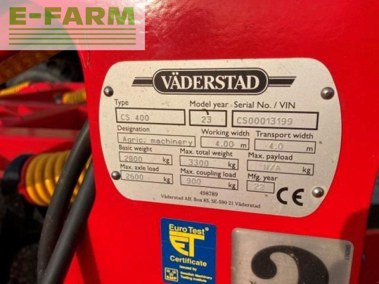 Väderstad cultus cs 400 - Культиватор: фото 5 Väderstad cultus cs 400 - Культиватор: фото 5