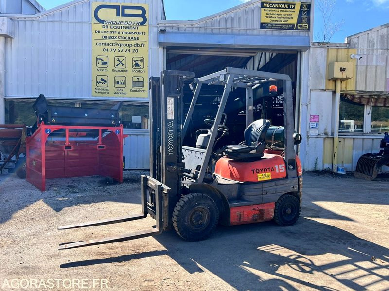 Chariot élévateur à gaz Toyota FG15 4,3m - 1,5T - Année 1994 - 10770 heures - Газовый погрузчик: фото 1 Chariot élévateur à gaz Toyota FG15 4,3m - 1,5T - Année 1994 - 10770 heures - Газовый погрузчик: фото 1