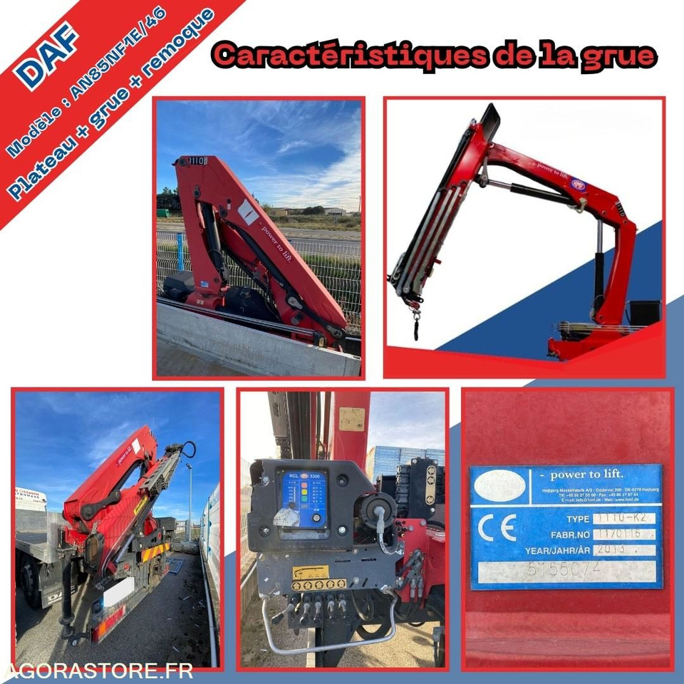 Camion DAF plateau avec grue HMF + Remorque Lecitrail – Prêt à travailler ! - Грузовик: фото 4 Camion DAF plateau avec grue HMF + Remorque Lecitrail – Prêt à travailler ! - Грузовик: фото 4