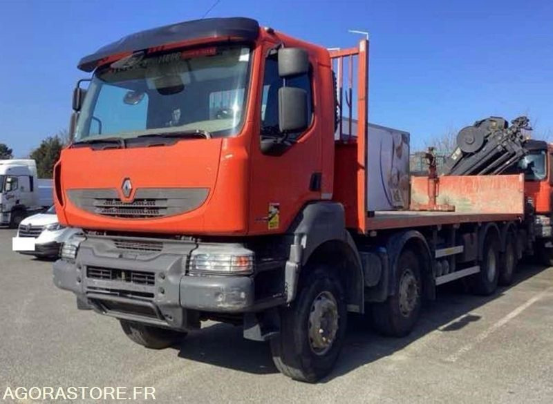 Renault Kerax 430 DXI plateau grue 8X4-2012 - Грузовик: фото 1 Renault Kerax 430 DXI plateau grue 8X4-2012 - Грузовик: фото 1