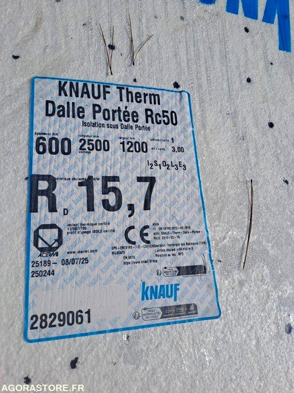 Panneaux isolants KNAUF Therm Dalle Portée Rc50 2500 x 1200 x 600 mm - Инструмент/ Оборудование: фото 3 Panneaux isolants KNAUF Therm Dalle Portée Rc50 2500 x 1200 x 600 mm - Инструмент/ Оборудование: фото 3