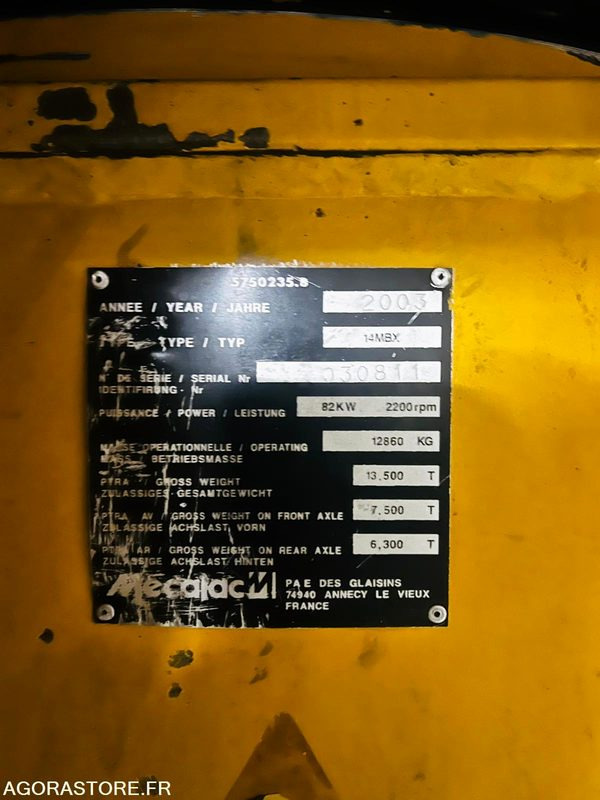 Экскаватор Pelle Mecalac 14 MBX - 2003 / 9940 HEURES: фото 10 Экскаватор Pelle Mecalac 14 MBX - 2003 / 9940 HEURES: фото 10