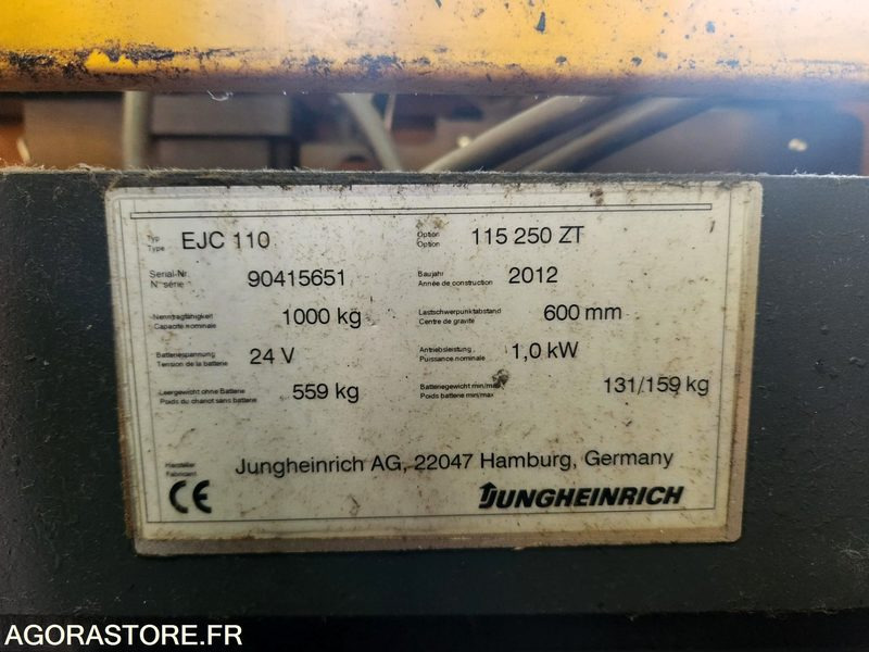 JUNGHIENRICH EJC 110 2500MM - Погрузочно-разгрузочная техника: фото 3 JUNGHIENRICH EJC 110 2500MM - Погрузочно-разгрузочная техника: фото 3