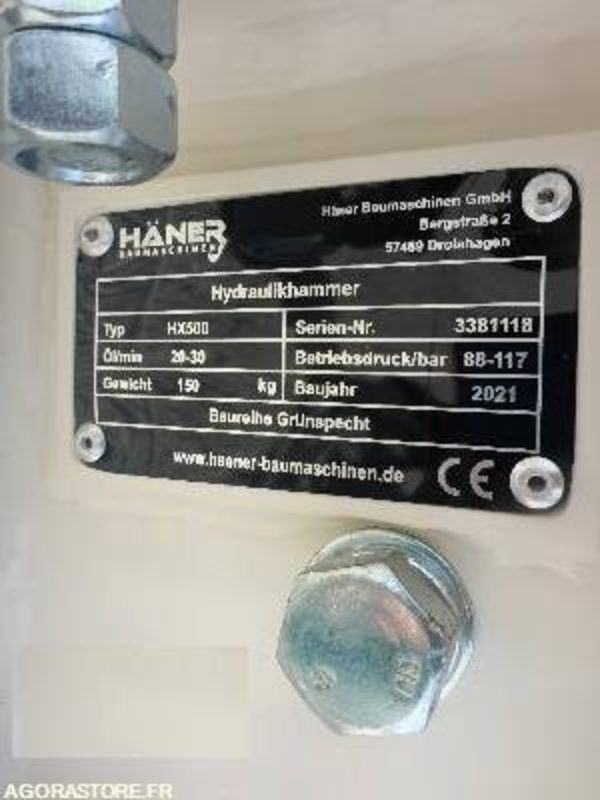 BRH NEUF HAENER HX500 - Pelles de 2 à 4 t - Запчасти для Строительной техники: фото 3 BRH NEUF HAENER HX500 - Pelles de 2 à 4 t - Запчасти для Строительной техники: фото 3