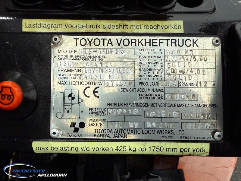 Дизельный погрузчик Toyota 7FDF25 Triplo, Extra functies: фото 9