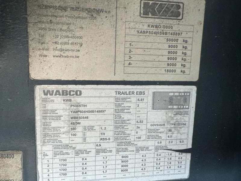 Kwb 2 LIFT + 2 STUURASSEN KENNIS 14000-2 R HYDRAULISCHE - Полуприцеп бортовой/ Платформа: фото 4 Kwb 2 LIFT + 2 STUURASSEN KENNIS 14000-2 R HYDRAULISCHE - Полуприцеп бортовой/ Платформа: фото 4