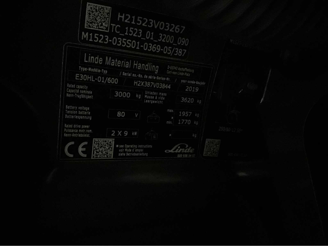 Вилочный погрузчик 2019 LINDE E30HL-01/600 3000KG SPOON ADJUSTER BATTERY 2023 FORKLIFT: фото 31