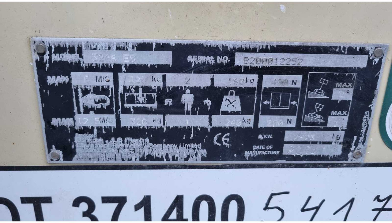 Подъёмник JLG - 3246ES - AERIAL WORK PLATFORMS - 2013 (ESN11813027): фото 13