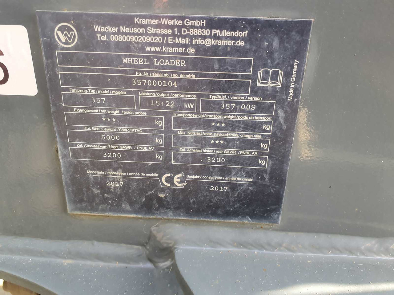 KRAMER 5055E KRAMER WHEEL LOADER ELECTRIC, WHEEL LOADER - Колёсный погрузчик: фото 3 KRAMER 5055E KRAMER WHEEL LOADER ELECTRIC, WHEEL LOADER - Колёсный погрузчик: фото 3