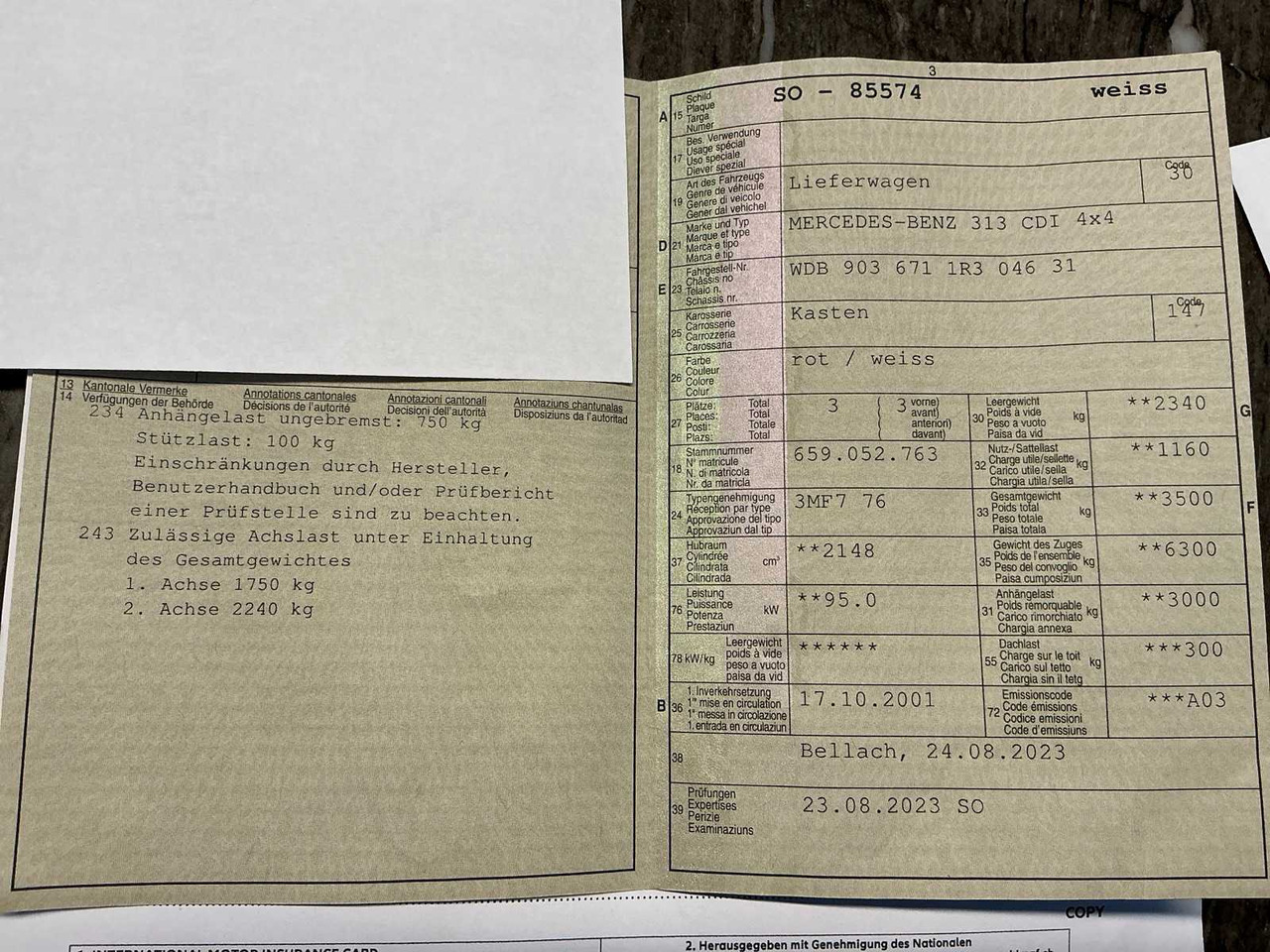 2001 MERCEDES-BENZ 313 CDI 4X4 CAMPER / VAN - Коммерческий автомобиль: фото 3 2001 MERCEDES-BENZ 313 CDI 4X4 CAMPER / VAN - Коммерческий автомобиль: фото 3