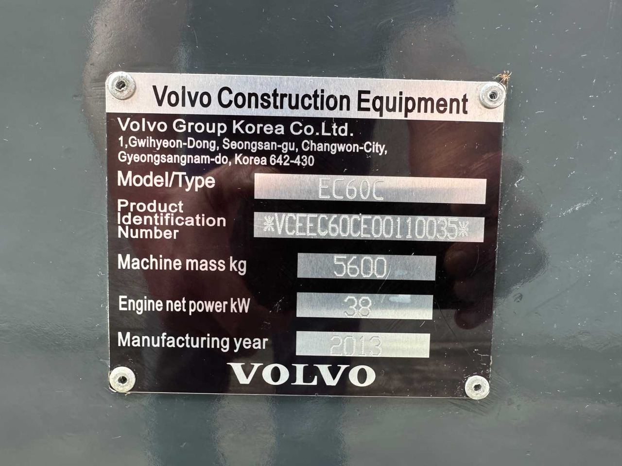 Гусеничный экскаватор Volvo EC60C: фото 45