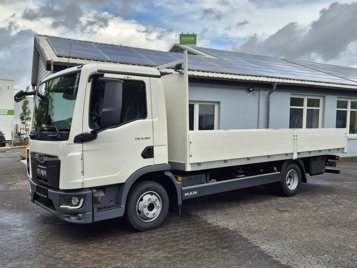 Новый Малотоннажный бортовой грузовик MAN TGL 8.160 BL NEU Alu Pritsche 5.5m: фото 1