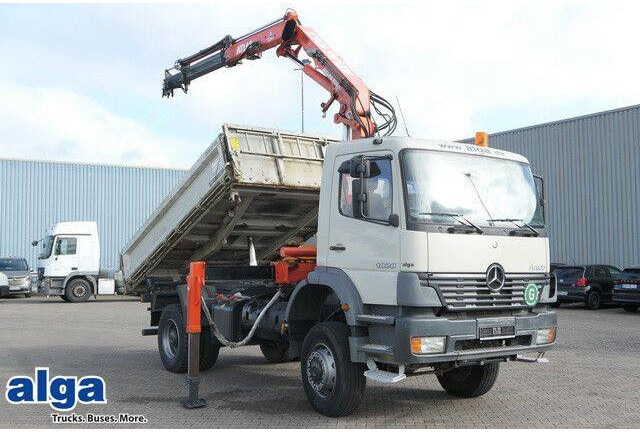 Mercedes-Benz 1828 Atego 4x4, Atlas AK 105.1, Funk, Hydr., AHK - Самосвал: фото 1 Mercedes-Benz 1828 Atego 4x4, Atlas AK 105.1, Funk, Hydr., AHK - Самосвал: фото 1