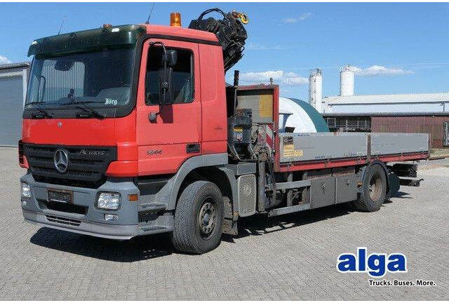 Mercedes-Benz 1844 L Actros 4x2, Hiab 144E-3, Funk, Voll-Luft - Грузовик бортовой/ Платформа: фото 1 Mercedes-Benz 1844 L Actros 4x2, Hiab 144E-3, Funk, Voll-Luft - Грузовик бортовой/ Платформа: фото 1