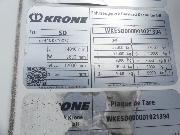 Прицеп-рефрижератор Semi remorque frigorifique Krone SREM FG TD: фото 7