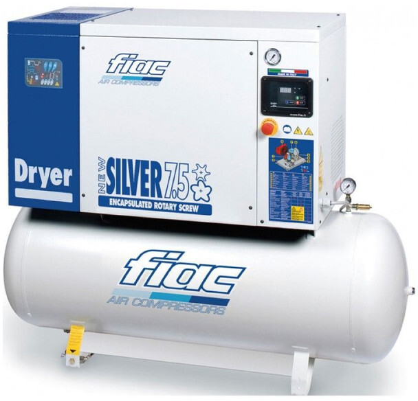 Fiac New Silver D 7.5 / 300 Silent 5.5 kW 720 L / min 10 bar Elektrische Schroefcompressor met ketel en droger - Воздушный компрессор: фото 1 Fiac New Silver D 7.5 / 300 Silent 5.5 kW 720 L / min 10 bar Elektrische Schroefcompressor met ketel en droger - Воздушный компрессор: фото 1
