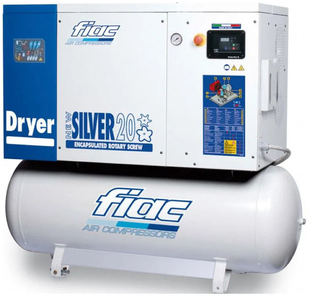 Fiac NewSilver D 15 / 500 NewSilver D 15 / 500 - 1430 L / min 11 kW 10 bar Elektrische Schroefcompressor + Droger - Воздушный компрессор: фото 1 Fiac NewSilver D 15 / 500 NewSilver D 15 / 500 - 1430 L / min 11 kW 10 bar Elektrische Schroefcompressor + Droger - Воздушный компрессор: фото 1