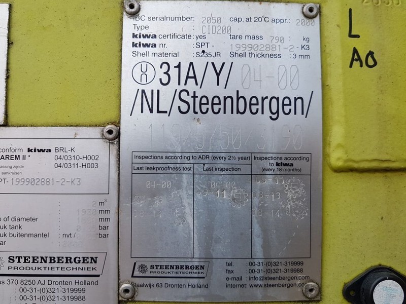 Kiwa IBC Steenbergen 2000 liter Kiwa IBC Dieseltank met handpomp - Резервуар для хранения: фото 4 Kiwa IBC Steenbergen 2000 liter Kiwa IBC Dieseltank met handpomp - Резервуар для хранения: фото 4