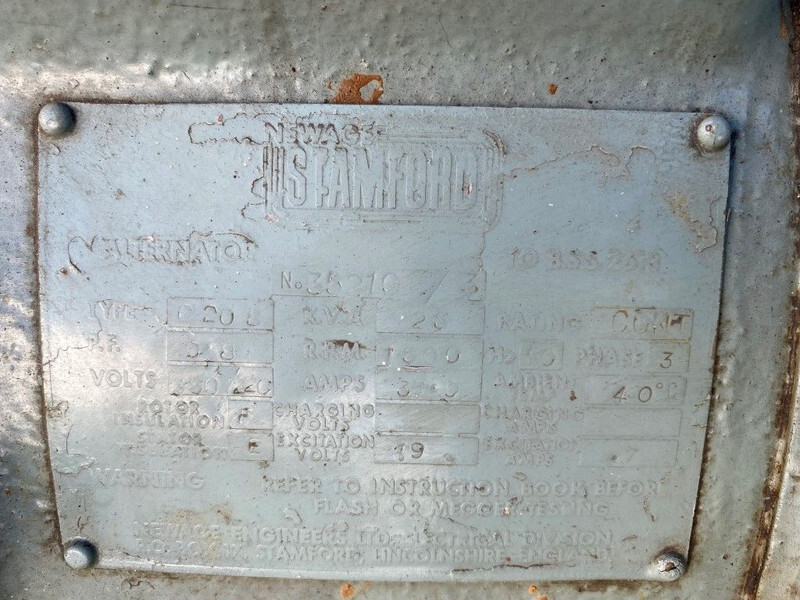 Электрогенератор Lister HRW3A Stamford 25 kVA generatorset: фото 8