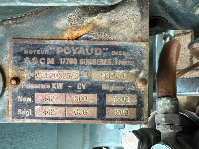 POYAUD Poyaud V12520S25/E Unelec 500 kVA noodstroom generatorset ex Emergency 271 hours - Электрогенератор: фото 5 POYAUD Poyaud V12520S25/E Unelec 500 kVA noodstroom generatorset ex Emergency 271 hours - Электрогенератор: фото 5