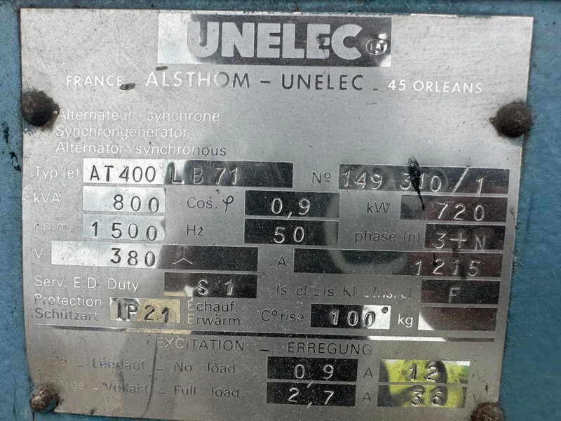 UNELEC 800 kVA generatordeel Alternator Unelec Ex Emergency Dubbel gelagerd Double Bearing - Электрогенератор: фото 3 UNELEC 800 kVA generatordeel Alternator Unelec Ex Emergency Dubbel gelagerd Double Bearing - Электрогенератор: фото 3