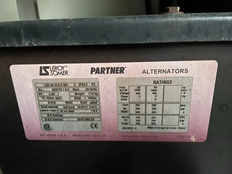 Электрогенератор Volvo Penta Bruno - Leroy Somer 275 kVA silent generatorset: фото 18