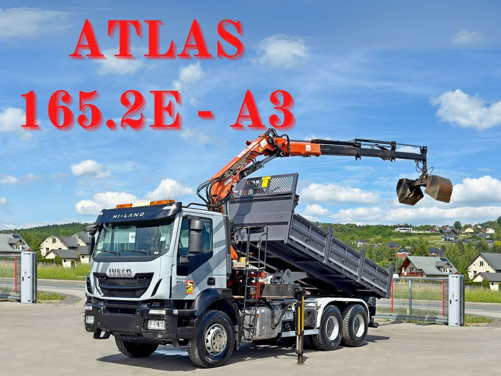 Iveco TRAKKER 410*Kipper 5,20m*ATLAS 165.2E * FUNK/6x4 Iveco TRAKKER 410*Kipper 5,20m*ATLAS 165.2E * FUNK/6x4 - Автоманипулятор, Самосвал: фото 1 Iveco TRAKKER 410*Kipper 5,20m*ATLAS 165.2E * FUNK/6x4 Iveco TRAKKER 410*Kipper 5,20m*ATLAS 165.2E * FUNK/6x4 - Автоманипулятор, Самосвал: фото 1