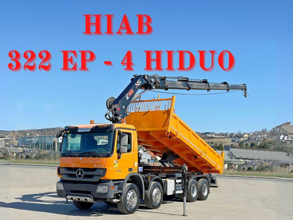 Mercedes-Benz ACTROS 3241 * HIAB 322 EP-4 HIDUO + FUNK / 8x4 - Самосвал, Автоманипулятор: фото 1 Mercedes-Benz ACTROS 3241 * HIAB 322 EP-4 HIDUO + FUNK / 8x4 - Самосвал, Автоманипулятор: фото 1