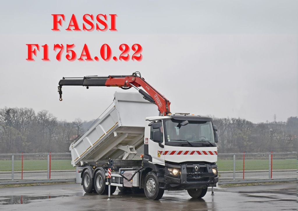Renault C380 *KIPPER 5,10 m* FASSI F175A.0.22+FUNK /6x4 - Автоманипулятор, Самосвал: фото 1 Renault C380 *KIPPER 5,10 m* FASSI F175A.0.22+FUNK /6x4 - Автоманипулятор, Самосвал: фото 1
