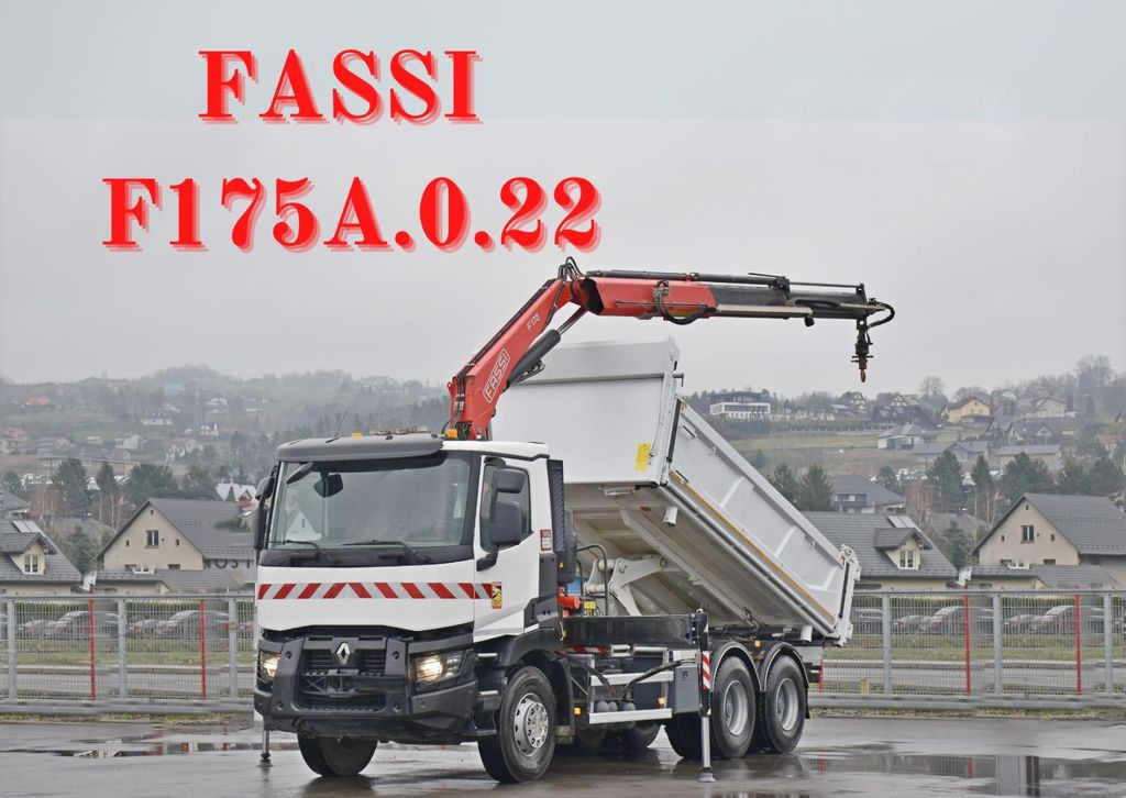 Renault C380 *KIPPER 5,10 m* FASSI F175A.0.22+FUNK /6x4 - Самосвал, Автоманипулятор: фото 1 Renault C380 *KIPPER 5,10 m* FASSI F175A.0.22+FUNK /6x4 - Самосвал, Автоманипулятор: фото 1