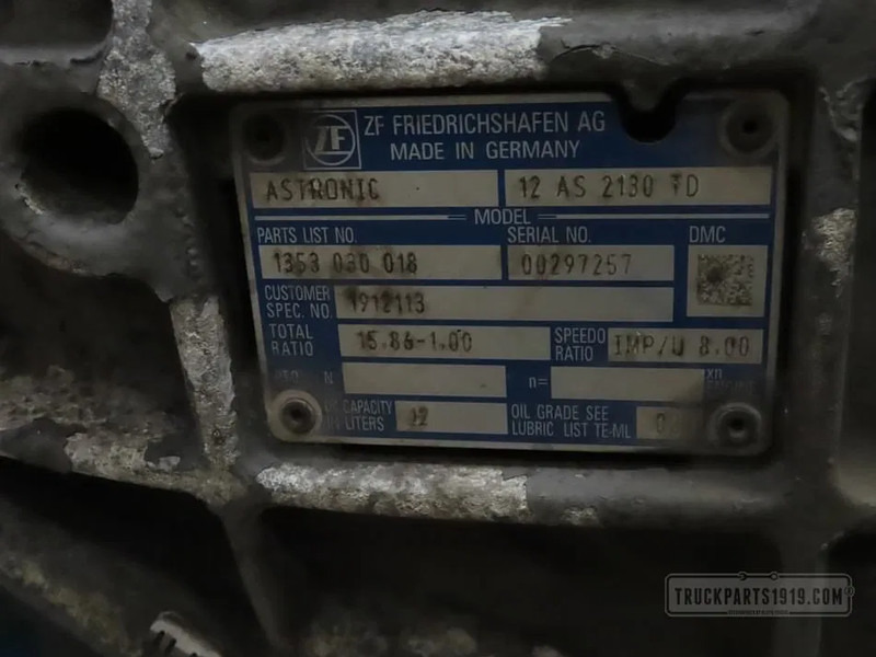 DAF 1912113 Versnellingsbak 12AS2130TD - Коробка передач для Грузовиков: фото 3 DAF 1912113 Versnellingsbak 12AS2130TD - Коробка передач для Грузовиков: фото 3