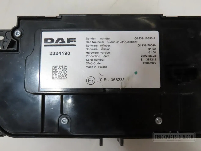DAF 2324190 Klimaatregeling paneel - Приборная панель для Грузовиков: фото 2 DAF 2324190 Klimaatregeling paneel - Приборная панель для Грузовиков: фото 2