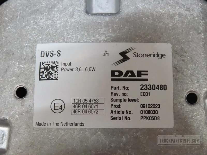 DAF 2330480 Camera - Блок управления для Грузовиков: фото 3 DAF 2330480 Camera - Блок управления для Грузовиков: фото 3