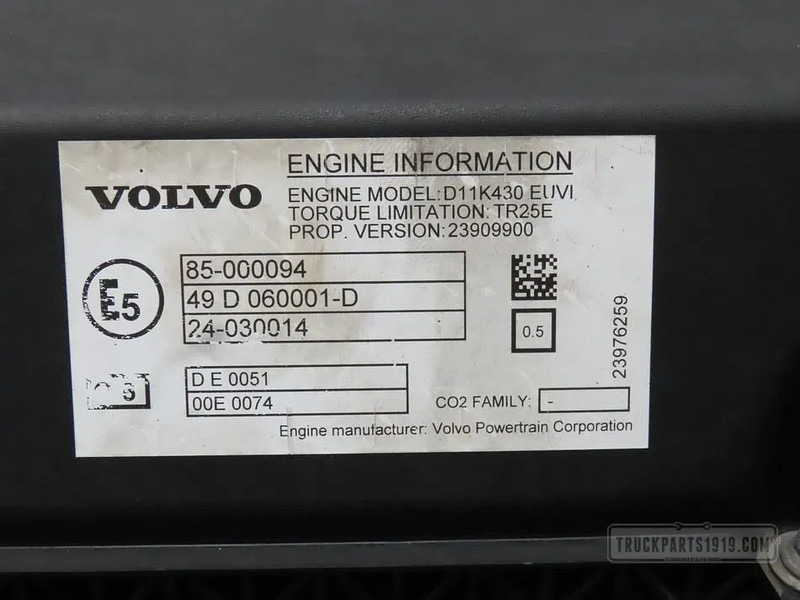 Volvo 23639097 Motor D11K430 E6 Volvo - Двигатель для Грузовиков: фото 3 Volvo 23639097 Motor D11K430 E6 Volvo - Двигатель для Грузовиков: фото 3