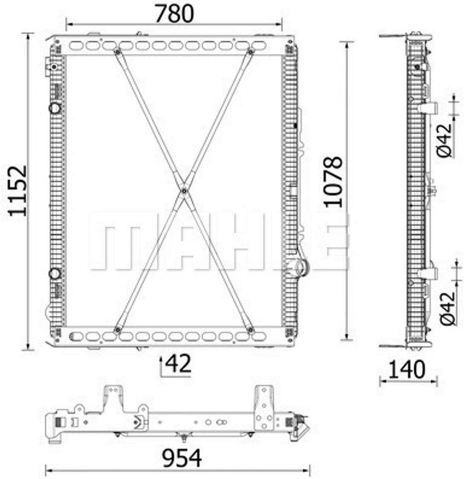 2131854M RADIATOR DAF CF 05.13- MX13 SET. 780X1078X42 MAHLE CR2639000P - Радиатор для Грузовиков: фото 3 2131854M RADIATOR DAF CF 05.13- MX13 SET. 780X1078X42 MAHLE CR2639000P - Радиатор для Грузовиков: фото 3