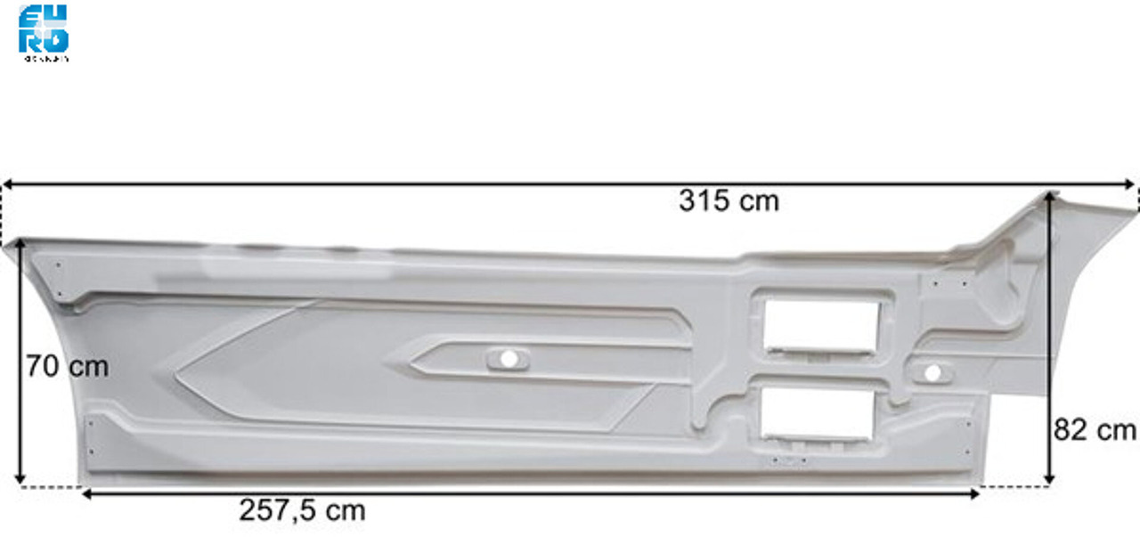 DAF XG XG+ XF LOWDECK ZIJSKIRT SET WB 4000mm 2022- PRIMER ,COMPLEET MET BEVESTIGING - Кузов и экстерьер для Грузовиков: фото 2 DAF XG XG+ XF LOWDECK ZIJSKIRT SET WB 4000mm 2022- PRIMER ,COMPLEET MET BEVESTIGING - Кузов и экстерьер для Грузовиков: фото 2