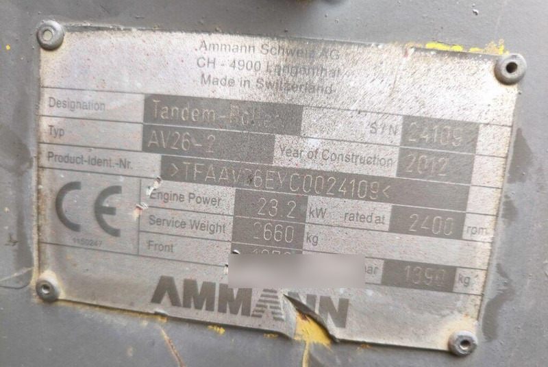 Каток Ammann AV 26-2 - Mini road roller: фото 13 Каток Ammann AV 26-2 - Mini road roller: фото 13