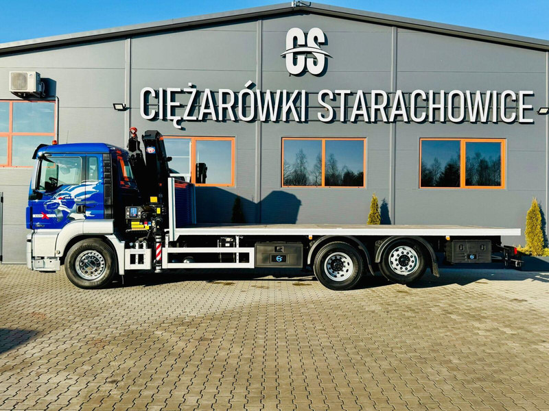 MAN MAN TGS 26.360 // E6 // 6x2 // platforma laweta 7,2m z HDs HMF 1 - Грузовик бортовой/ Платформа, Автоманипулятор: фото 2 MAN MAN TGS 26.360 // E6 // 6x2 // platforma laweta 7,2m z HDs HMF 1 - Грузовик бортовой/ Платформа, Автоманипулятор: фото 2