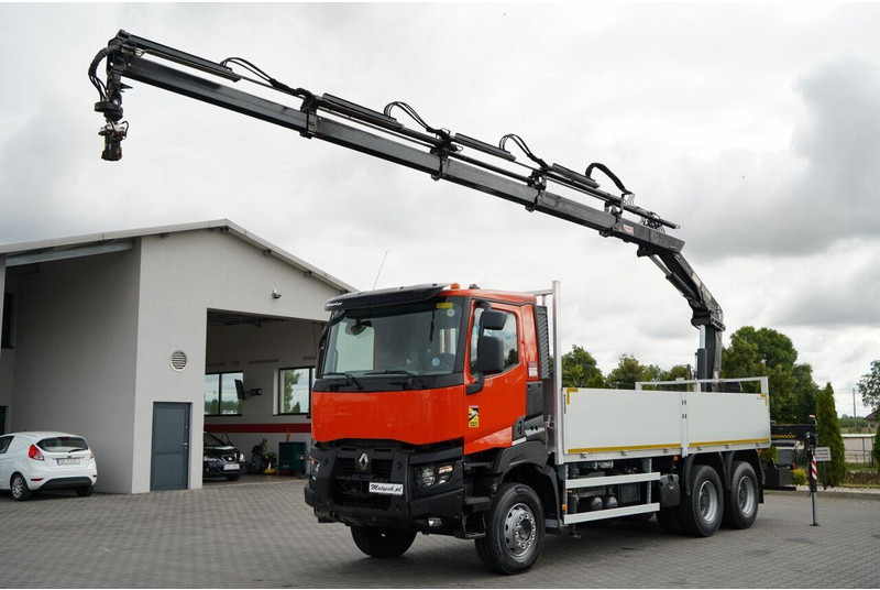 Renault K 380 / 6X4 / SKRZYNIOWY 6.2 M / + HDS HIAB 166 ES-4 / MAX UDŹWI - Грузовик бортовой/ Платформа, Автоманипулятор: фото 1 Renault K 380 / 6X4 / SKRZYNIOWY 6.2 M / + HDS HIAB 166 ES-4 / MAX UDŹWI - Грузовик бортовой/ Платформа, Автоманипулятор: фото 1