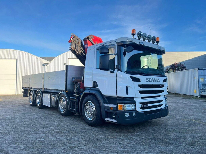 Scania P450 8x2 Flatbed + Crane HMF 2620-K6 - Грузовик бортовой/ Платформа, Автоманипулятор: фото 1 Scania P450 8x2 Flatbed + Crane HMF 2620-K6 - Грузовик бортовой/ Платформа, Автоманипулятор: фото 1