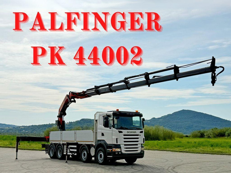 Scania R 420 PRITSCHE 6,47 m * PK 44002/FUNK * 8x4 /TOP - Грузовик бортовой/ Платформа, Автоманипулятор: фото 1 Scania R 420 PRITSCHE 6,47 m * PK 44002/FUNK * 8x4 /TOP - Грузовик бортовой/ Платформа, Автоманипулятор: фото 1