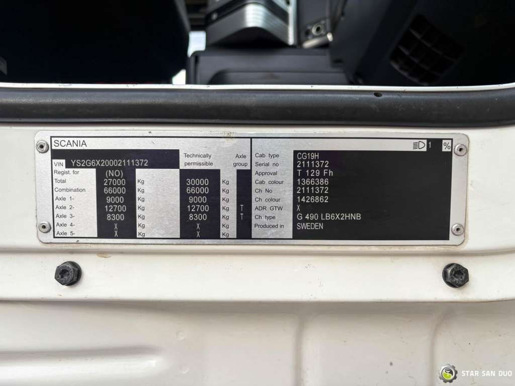 Тягач Scania  G490 6x2 Palfinger PK 53002 SH Fly Jib Basket: фото 27
