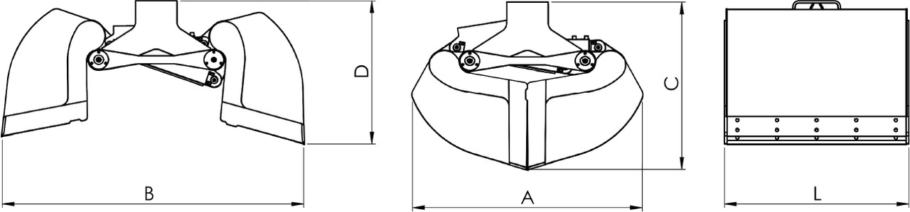 Clamshell bucket with high capacity BV-S 650 - Грейферный ковш для Кранов-манипуляторов: фото 3 Clamshell bucket with high capacity BV-S 650 - Грейферный ковш для Кранов-манипуляторов: фото 3