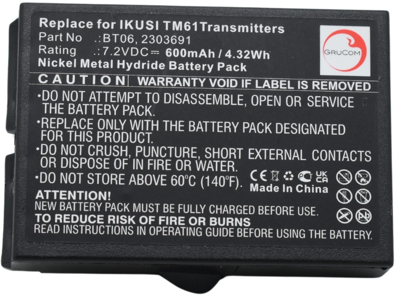 Compatible battery Ikusi 2303691, BT06 - Аккумулятор для Кранов-манипуляторов: фото 5 Compatible battery Ikusi 2303691, BT06 - Аккумулятор для Кранов-манипуляторов: фото 5